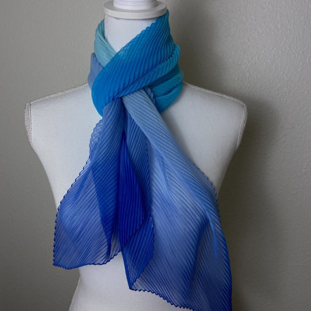Vintage Pleated neck tie scarf